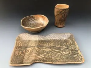 Pottery with unique designs 