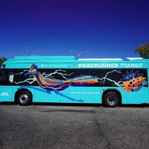 Image of a City of Las Cruces RoadRunner Transit Bus