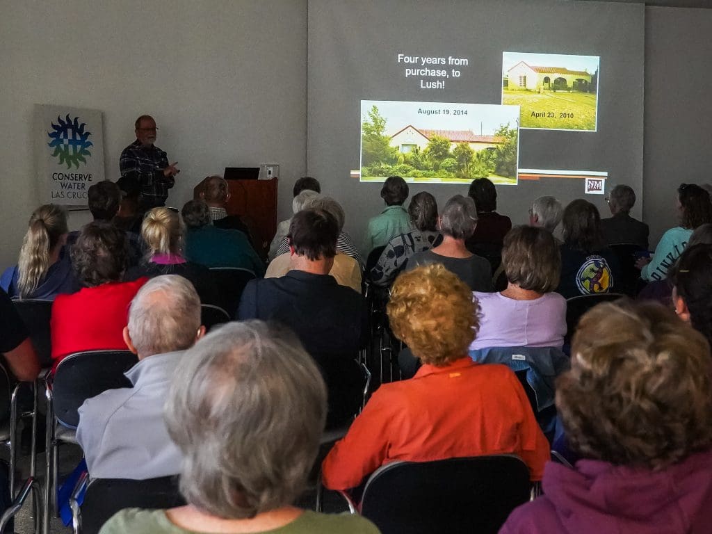 A Lush n' Lean workshop being presented to a large group of people.