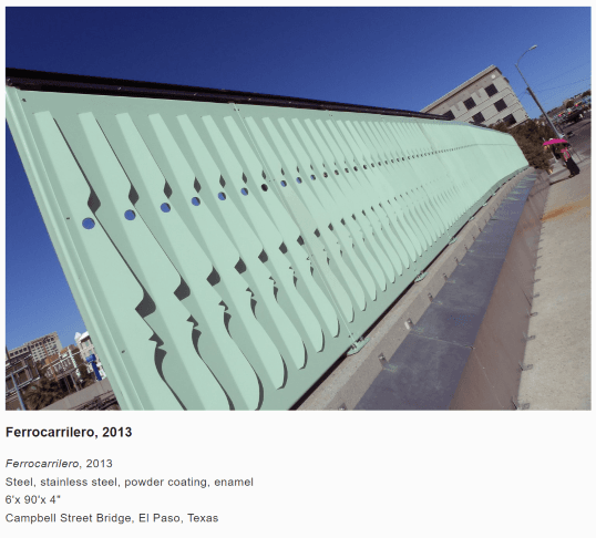 Photo of decorative bridge rail in El Paso. TX