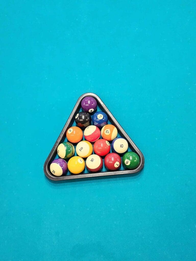 Pool balls in triangle