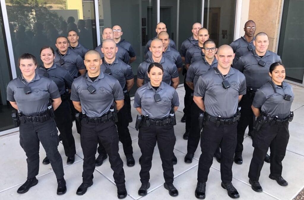 Las Cruces Police Department cadets in formation