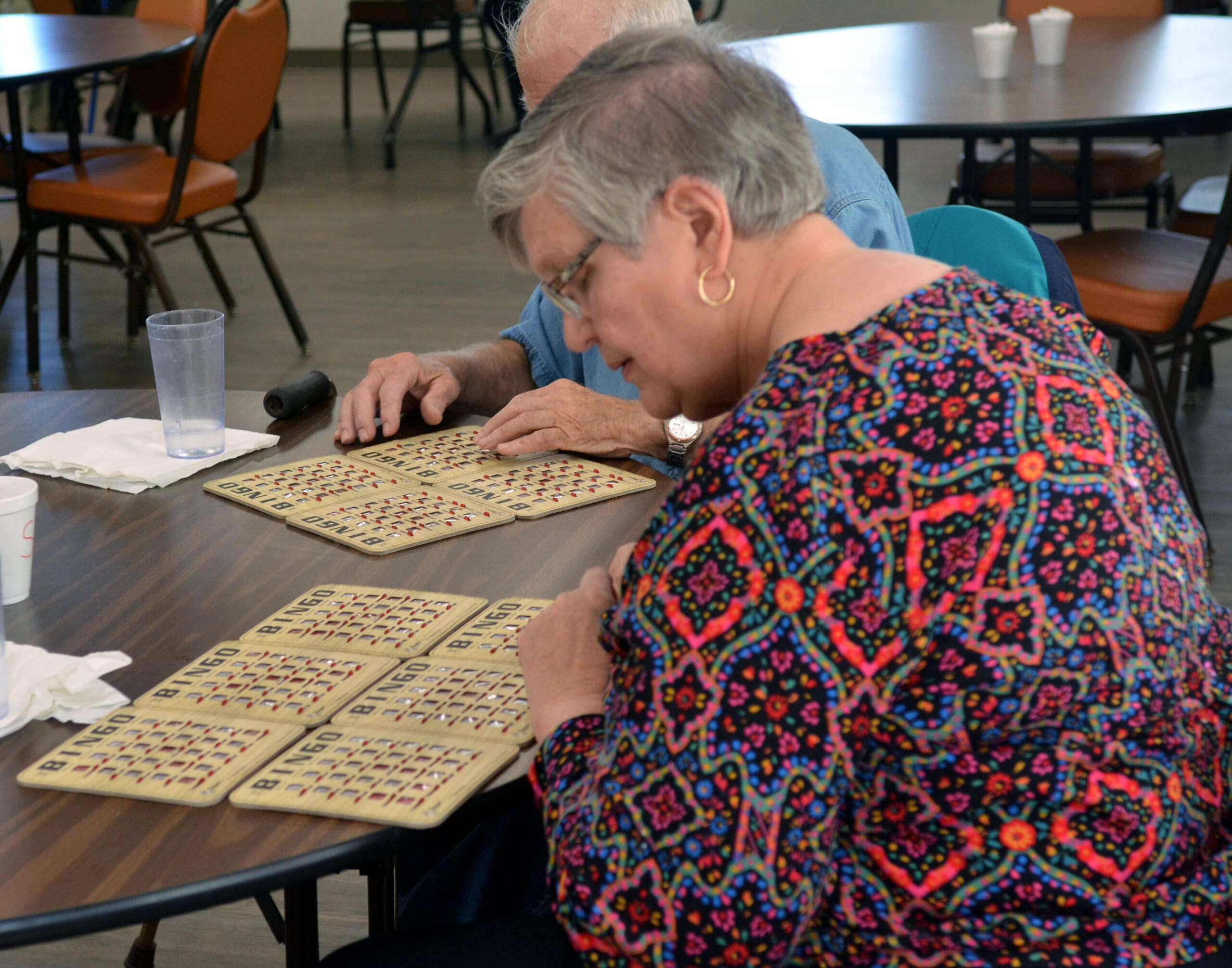 Senior couple playing BINGO