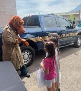 McGruff crime dog with kids