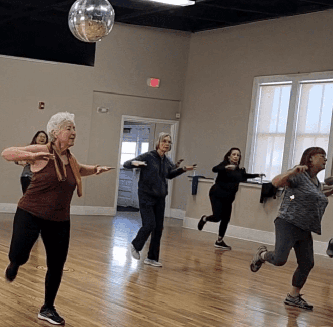 Senior women in Dancercise class