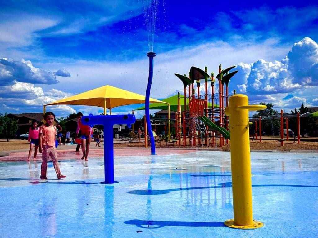 Kids at the Splash Pad