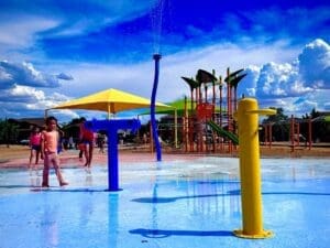 Kids at the Splash Pad