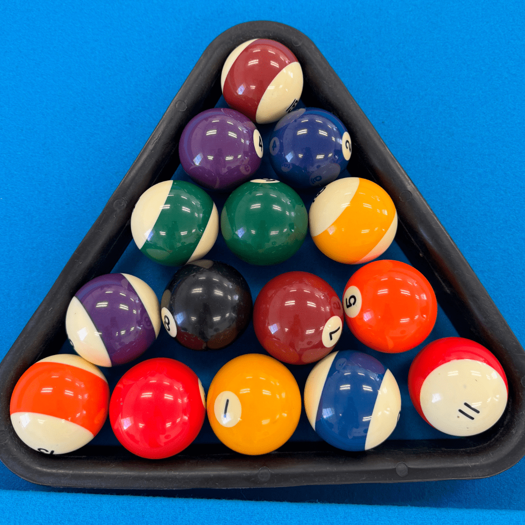 Billiards balls in the triangle