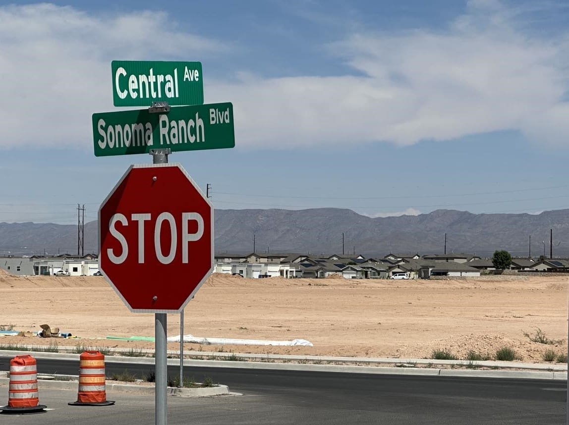 Central and Sonoma Ranch Street Sign