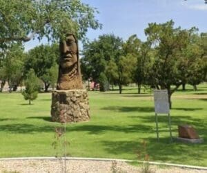 Indian statue at Apodaca Park