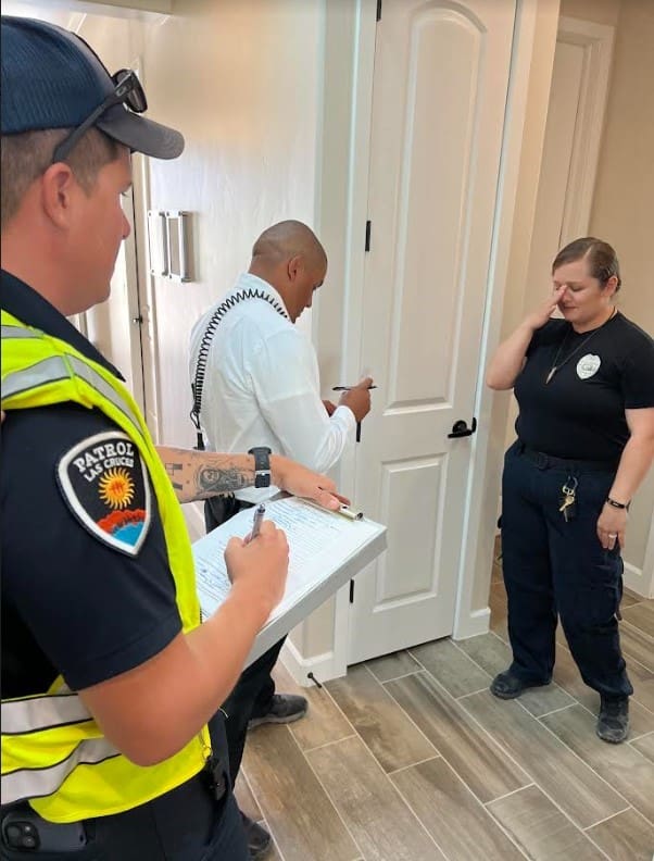 Three LCPD officers training in a house