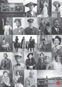 A collage of photos taken as part of the Ballard Photo Studio.