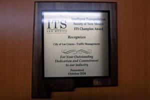 A plaque award for Traffic Management