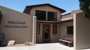 The front of the Mesilla Valley Public Housing Authority building.
