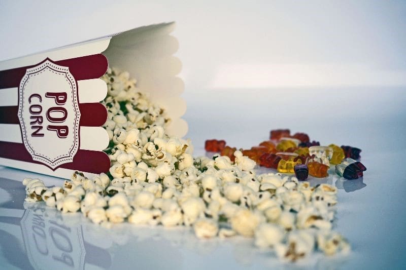 Popcorn and gummi bears
