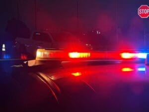 Police car lights