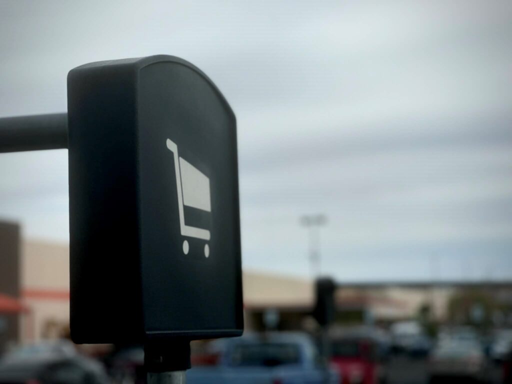 Shopping cart sign