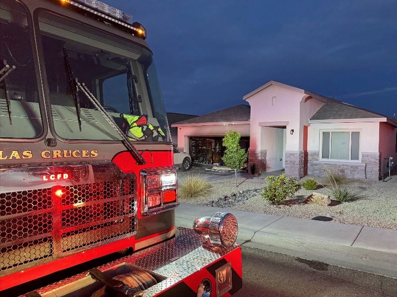 photo of fire damaging house