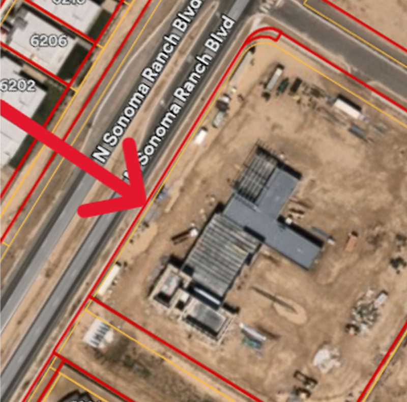 Aerial view of Fire Station 9.