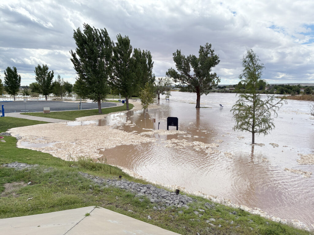 La Llorona Park is being closed due to rising flood waters from the Rio Grande.
